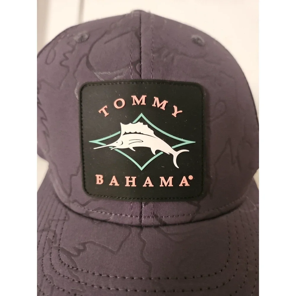Tommy Bahama Marlin Patch Structured Stretch Fit Hat Cap Gray Men's L/XL
